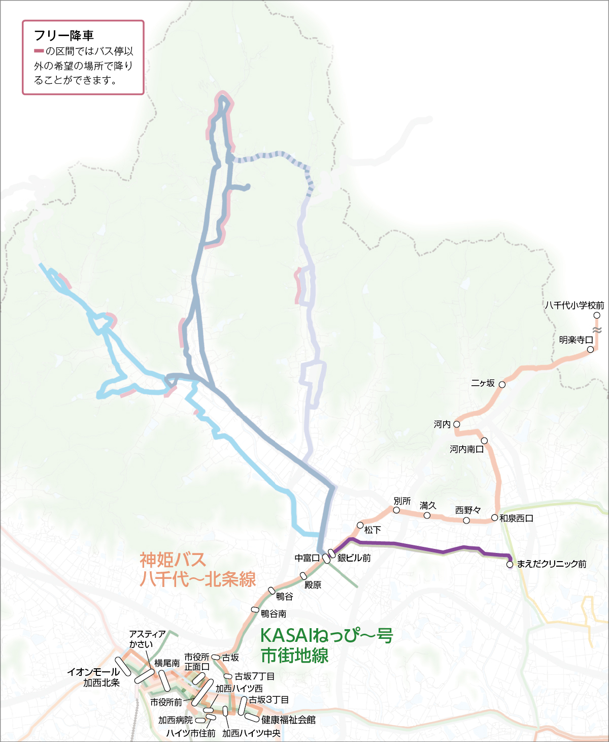 根日女線路線図