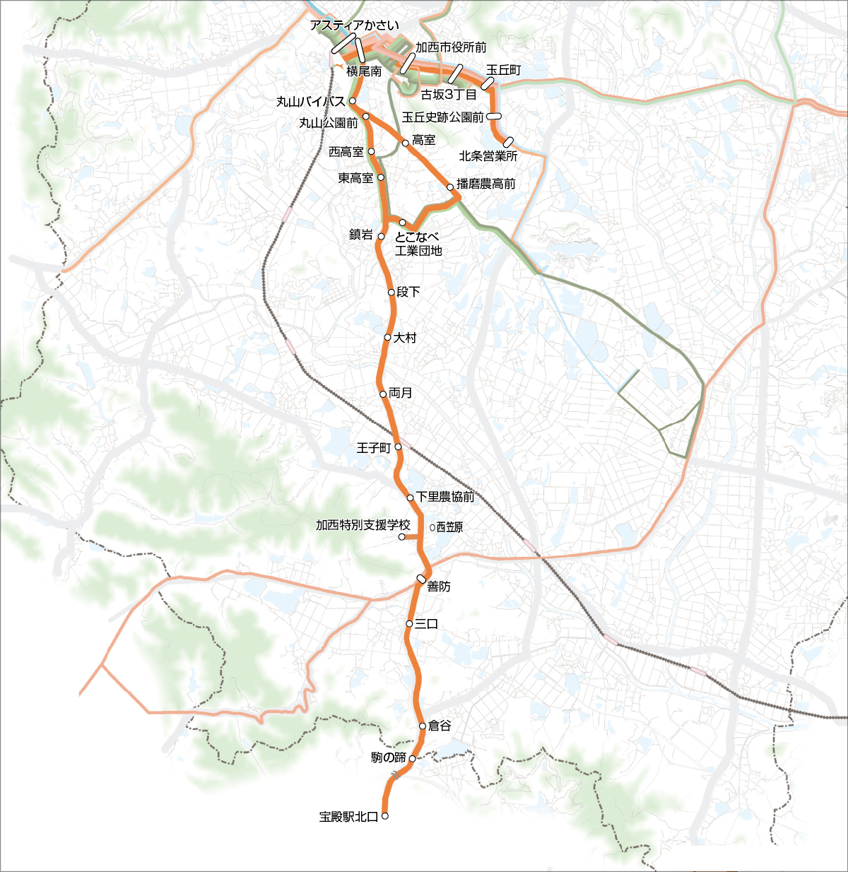 神姫_宝殿〜北条線路線図