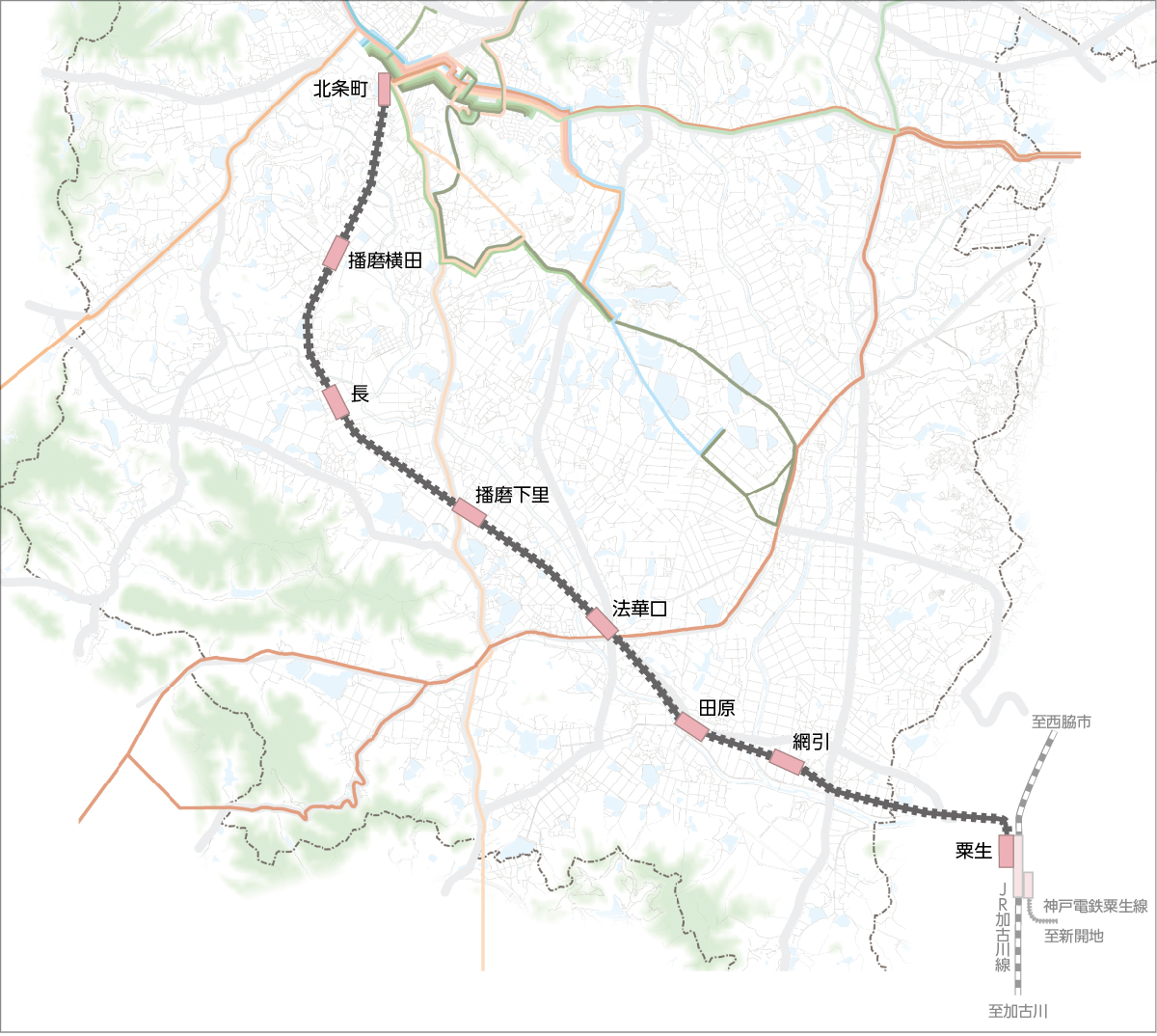 北条鉄道_路線図