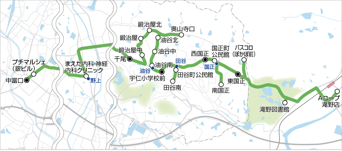 うにバス_国正線線路線図