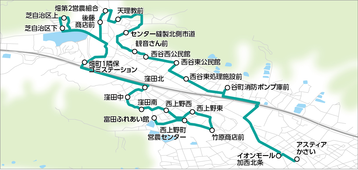 とみバス_北線_線路線図