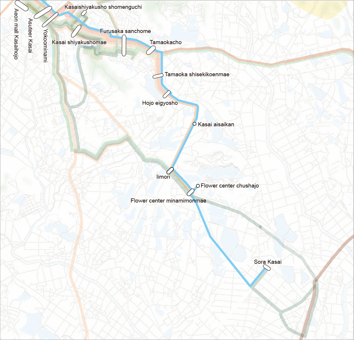 soraかさい線路線図