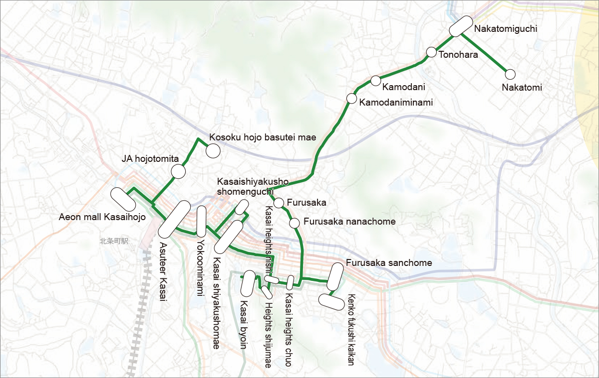 市街地線路線図