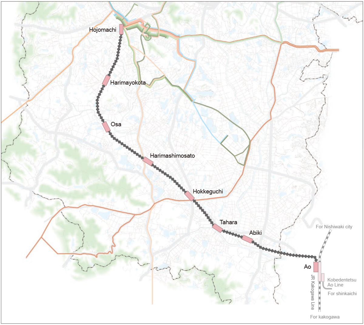 北条鉄道_路線図