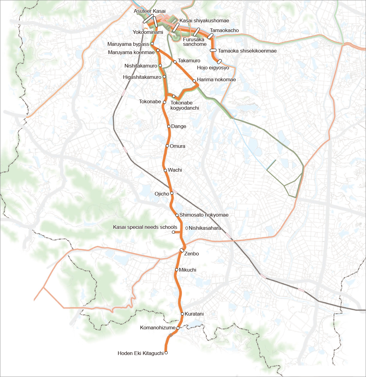 神姫_宝殿〜北条線路線図