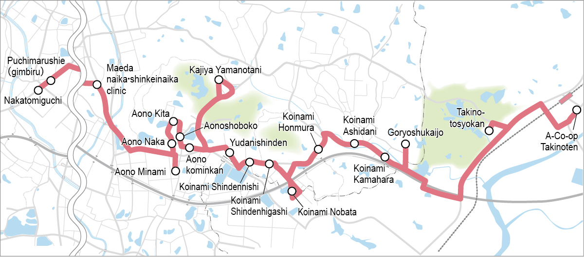 うにバス_小印南線路線図