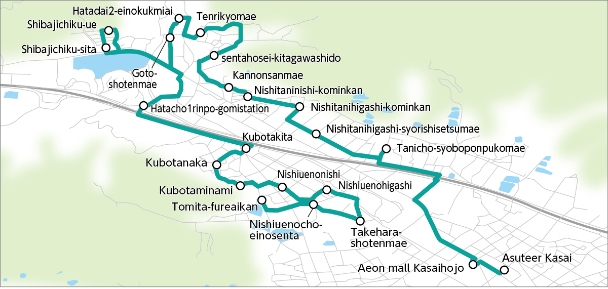 とみバス_北線_線路線図